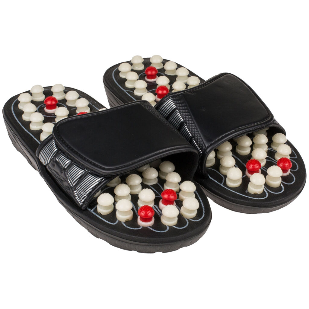 Massage Pantoffeln mit Fussreflexzonen-Noppen, Grösse S