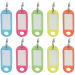 Schlüsselanhänger mit Schildern zum Beschriften, 10 Stück, bunt