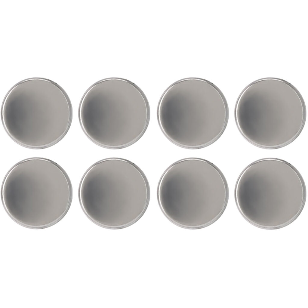 Tafelmagnet-Set, 8 Stück, Ø 2cm, silber