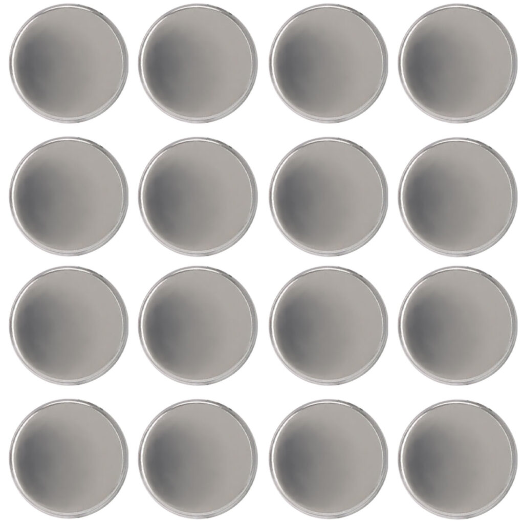 Tafelmagnet-Set, 16 Stück, Ø 2cm, silber Tafelmagnet-Set, 16 Stück, Ø 2cm, silber
