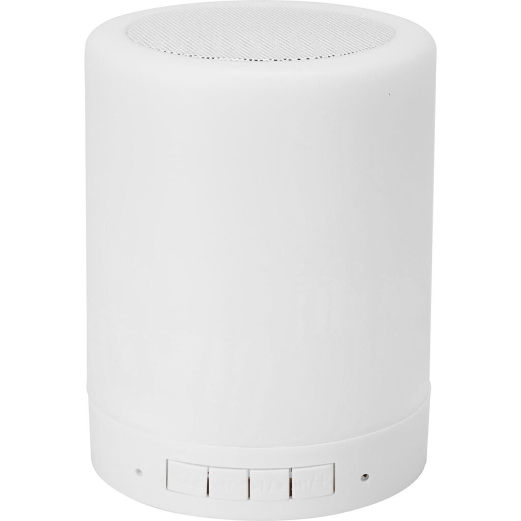 Kompakter Lautsprecher mit LED Licht, Bluetooth 5.0, weiss