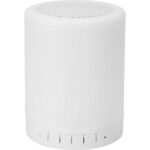 Kompakter Lautsprecher mit LED Licht, Bluetooth 5.0, weiss