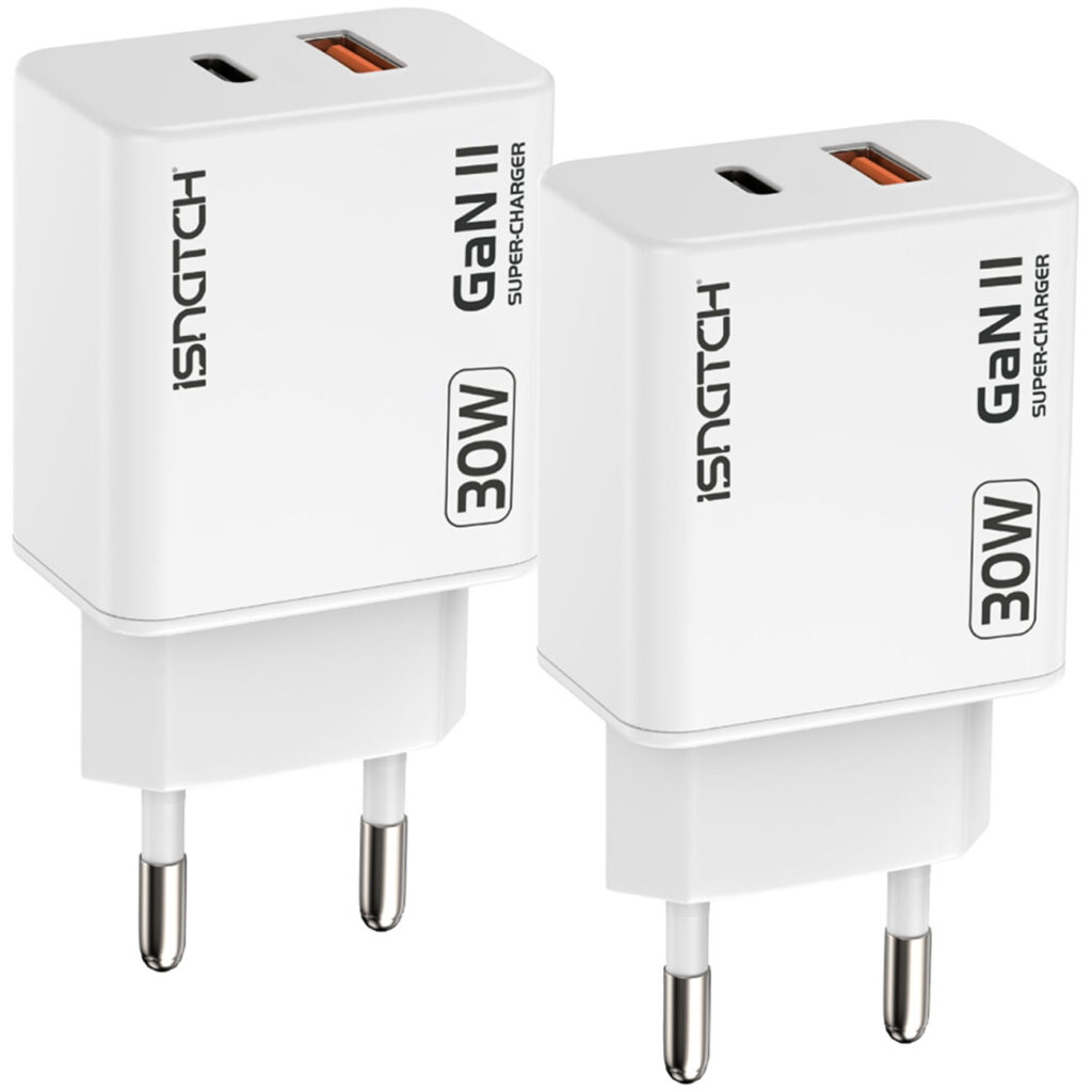 2er-Set Dual USB Ladegerät, QC 3.0, GaN-Technologie, 30 Watt