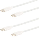 2er-Set Lade- & Datenkabel USB-C, USB 2.0, PD, weiss, 1m
