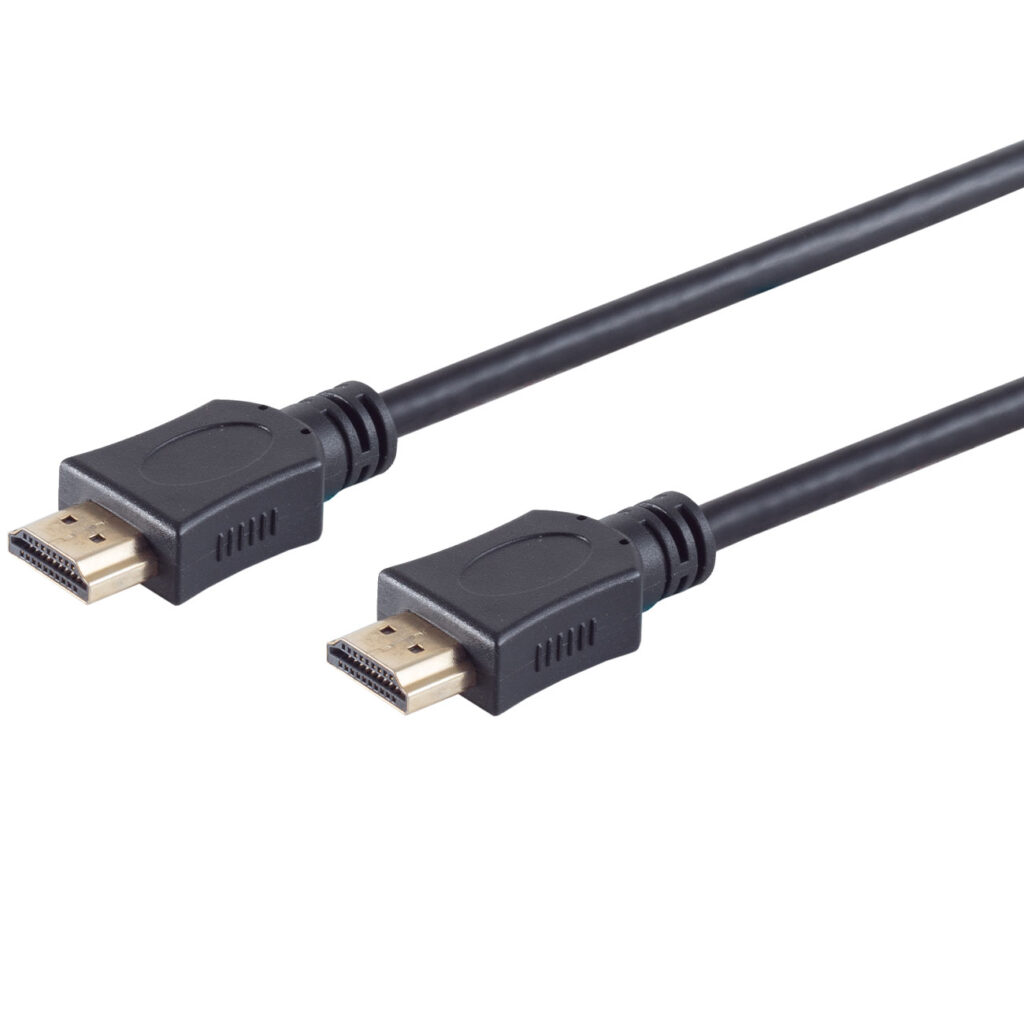 High Speed HDMI Kabel, UHD, schwarz, 1 m High Speed HDMI Kabel, UHD, schwarz, 1 m