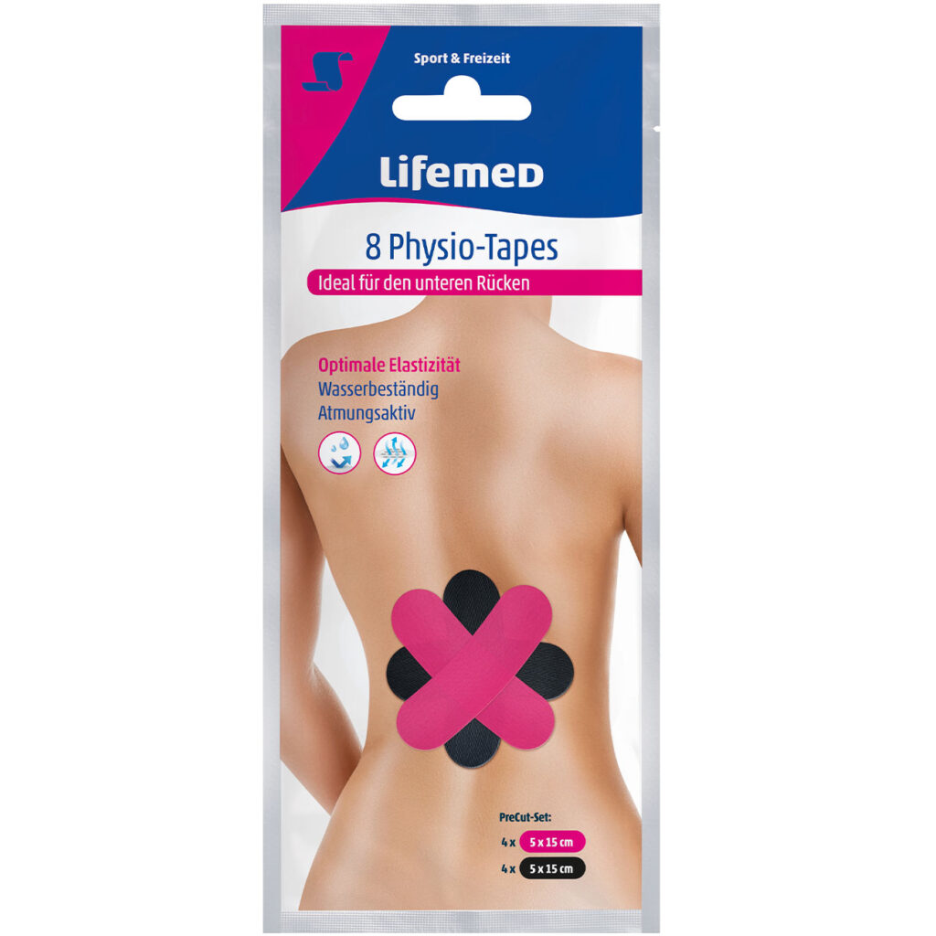 Physio-Tapes für den unteren Rücken, 8 Stück Physio-Tapes für den unteren Rücken, 8 Stück