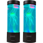 2er-Set Quallen Stimmungsleuchte mit LED-Farbwechsel