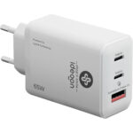 USB Ladegerät, 3 Ports, 65Watt, 2x USB-C und 1x USB-A, PD- & QC-Netzteil, weiss, GaN II
