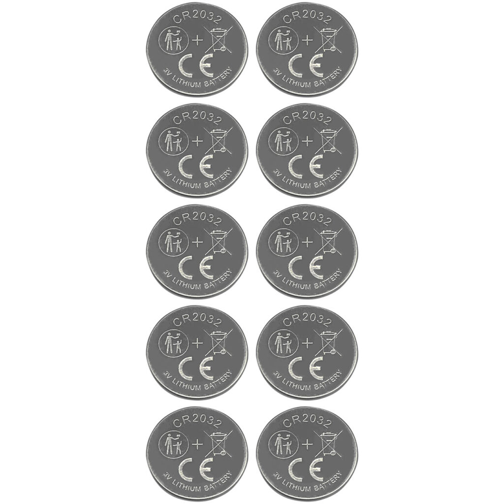 CR2032 Lithium-Knopfzellen, 10er-Set, 3V
