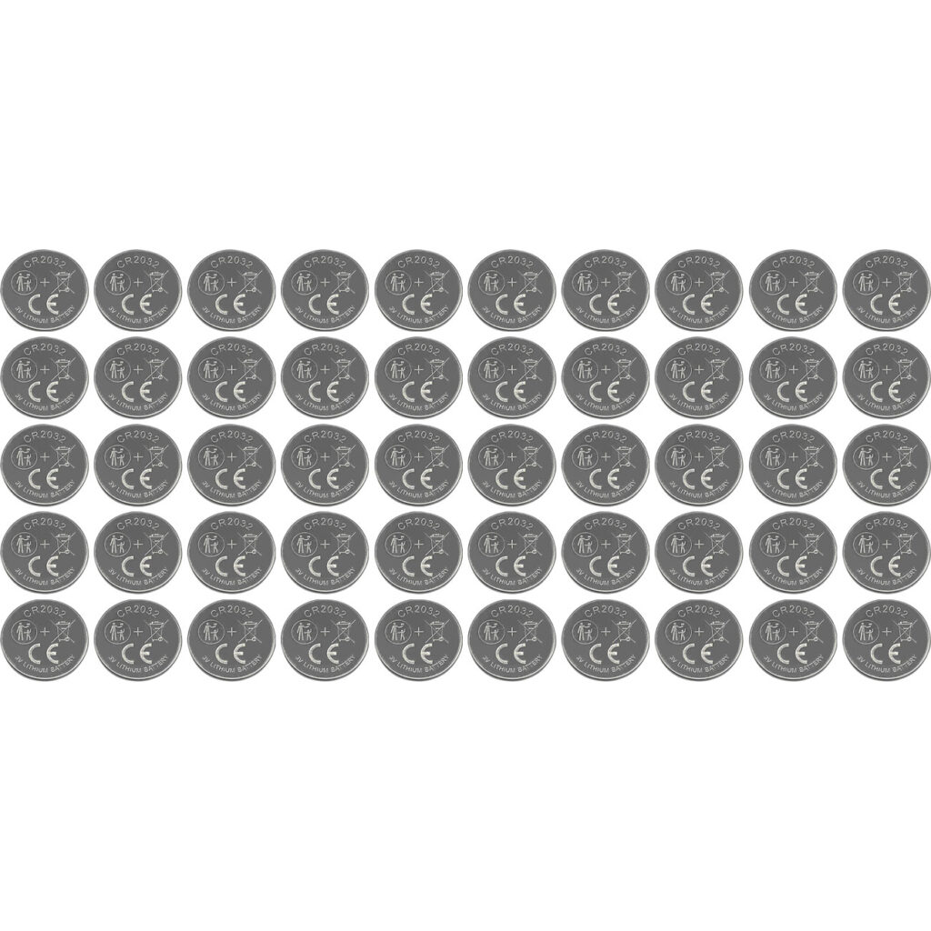 CR2032 Lithium-Knopfzellen, 50er-Set, 3V