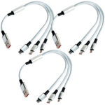 3er Set 3in1 Universal USB-Schnellladekabel, 25 W, 30cm