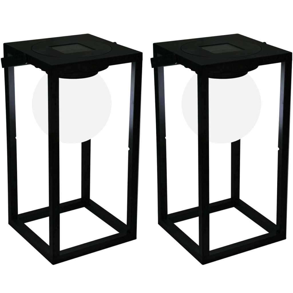2er-Set Solar Tischleuchte, schwarz, H 30 cm 2er-Set Solar Tischleuchte, schwarz, H 30 cm