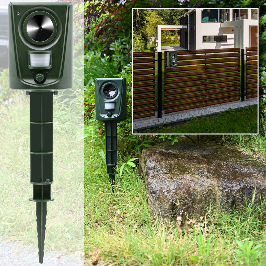 Universal Ultraschall Tiervertreiber, PIR-Bewegungsmelder, bis 60 m²