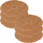 6er-Set Frostschutz-Kokosmatten für Topfpflanzen, rund,  Ø 25 cm