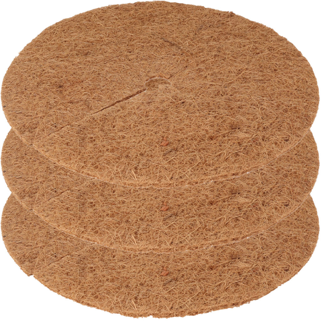 3er-Set Frostschutz-Kokosmatten für Topfpflanzen, rund,  Ø 35 cm