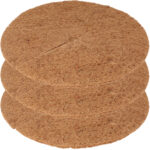 3er-Set Frostschutz-Kokosmatten für Topfpflanzen, rund,  Ø 35 cm