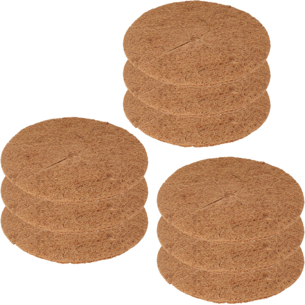 9er-Set Frostschutz-Kokosmatten für Topfpflanzen, rund,  Ø 35 cm