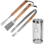 Grillmeister-Set mit Grillkorb & Grillbesteck