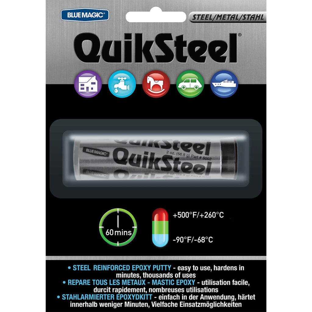 QuikSteel Epoxid Spezial-Knetmasse für Metall Reparaturen, 56,8 g