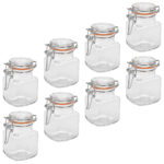 Vorratsglas mit Bügelverschluss, 8 Stück, 90ml