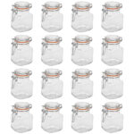 Vorratsglas mit Bügelverschluss, 16 Stück, 90ml