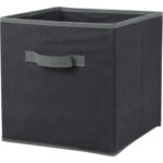 Aufbewahrungsbox mit Henkel, faltbar, 30 x 30 x 30 cm, schwarz