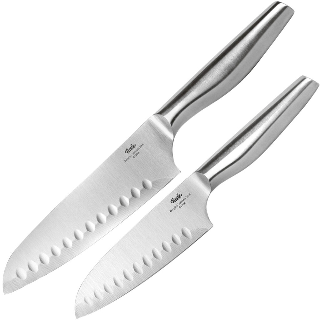 Santoku-Messer-Set, rostfreier Klingenstahl, ergonomischer Griff