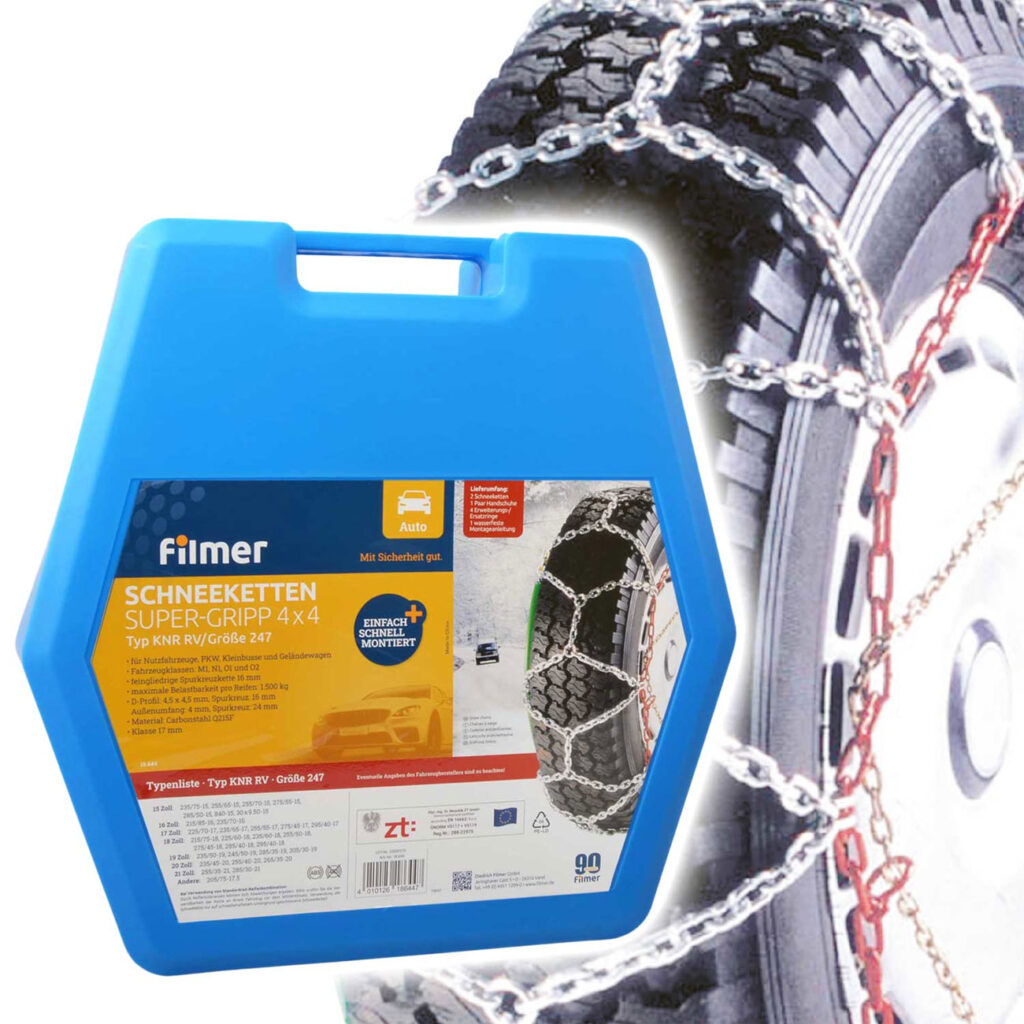 Schneeketten 16mm, Super-Gripp 4×4, 15″-21″, 215-305 mm