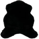 Kuschelfell aus Kunstfell und Wildlederimitat, schwarz, 90 x 60 cm Kuschelfell aus Kunstfell und Wildlederimitat, schwarz, 90 x 60 cm
