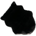 Grosses Kuschelfell aus Kunstfell & Wildlederimitat, schwarz, 180 x 60 cm
