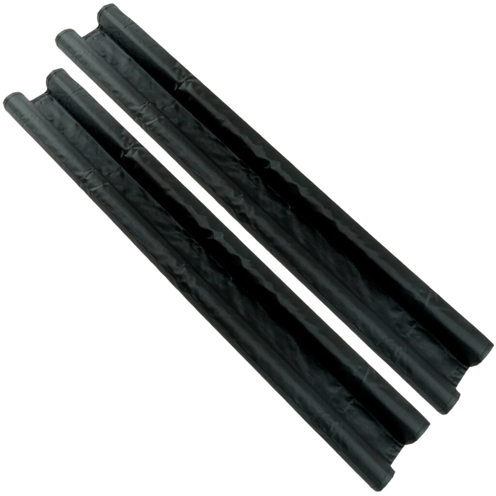 2er-Set Zugluftstopper mit Doppeldichtung für Türen, 86 x 4 cm, schwarz