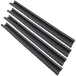 4er-Set Zugluftstopper mit Doppeldichtung für Türen, 95 x 4 cm, schwarz
