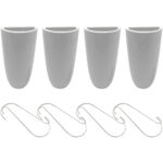 4er-Set Luftbefeuchter für Heizkörper, Keramik, weiss, je 350 ml