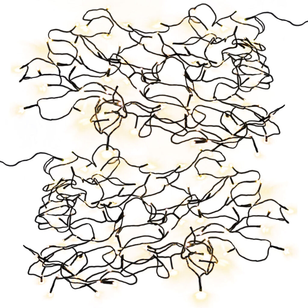 2er-Set LED Lichterkette mit 8 Lichtmodi, warmweiss, 11,2 m, IP44