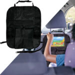 Autositz-Organizer mit Tablet-Halterung und 5 Fächern, schwarz Autositz-Organizer mit Tablet-Halterung und 5 Fächern, schwarz