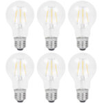 6-er Set LED-Filament-Lampe, A60, E27, 400 lm, 4 W, 2500 K, warm-weiss