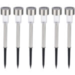 6er-Set Mini-Solar-Wegeleuchten mit Dämmerungssensor und Erdspiess