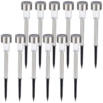 12er-Set Mini-Solar-Wegeleuchten mit Dämmerungssensor und Erdspiess