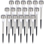 18er-Set Mini-Solar-Wegeleuchten mit Dämmerungssensor und Erdspiess