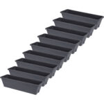 9er-Set Blumenkasten, anthrazit, 50 cm