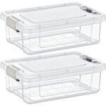 2er-Set Vorratsbox, 1,5 l, transparent