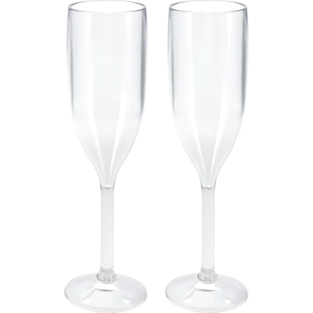 2er-Set Sektgläser aus Kunststoff, 165 ml 2er-Set Sektgläser aus Kunststoff, 165 ml