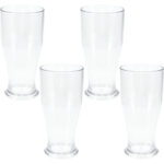 4er-Set Biergläser aus Kunststoff, 520 ml