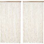 2er-Set Türvorhang Bambus, Wandschmuck, 90 x 180 cm