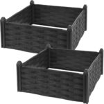 2er-Set Hochbeet Pflanzrahmen, 45 x 45 x 18 cm
