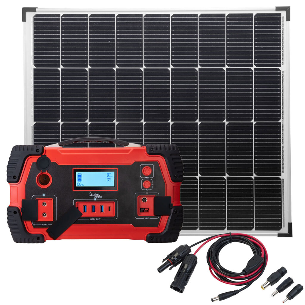 Tragbare Powerstation & Solar-Generator, 800 Wh, inkl. 110-Watt-Solarpanel