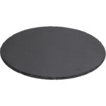 Serviertablett, Schieferplatte, Ø 28 cm