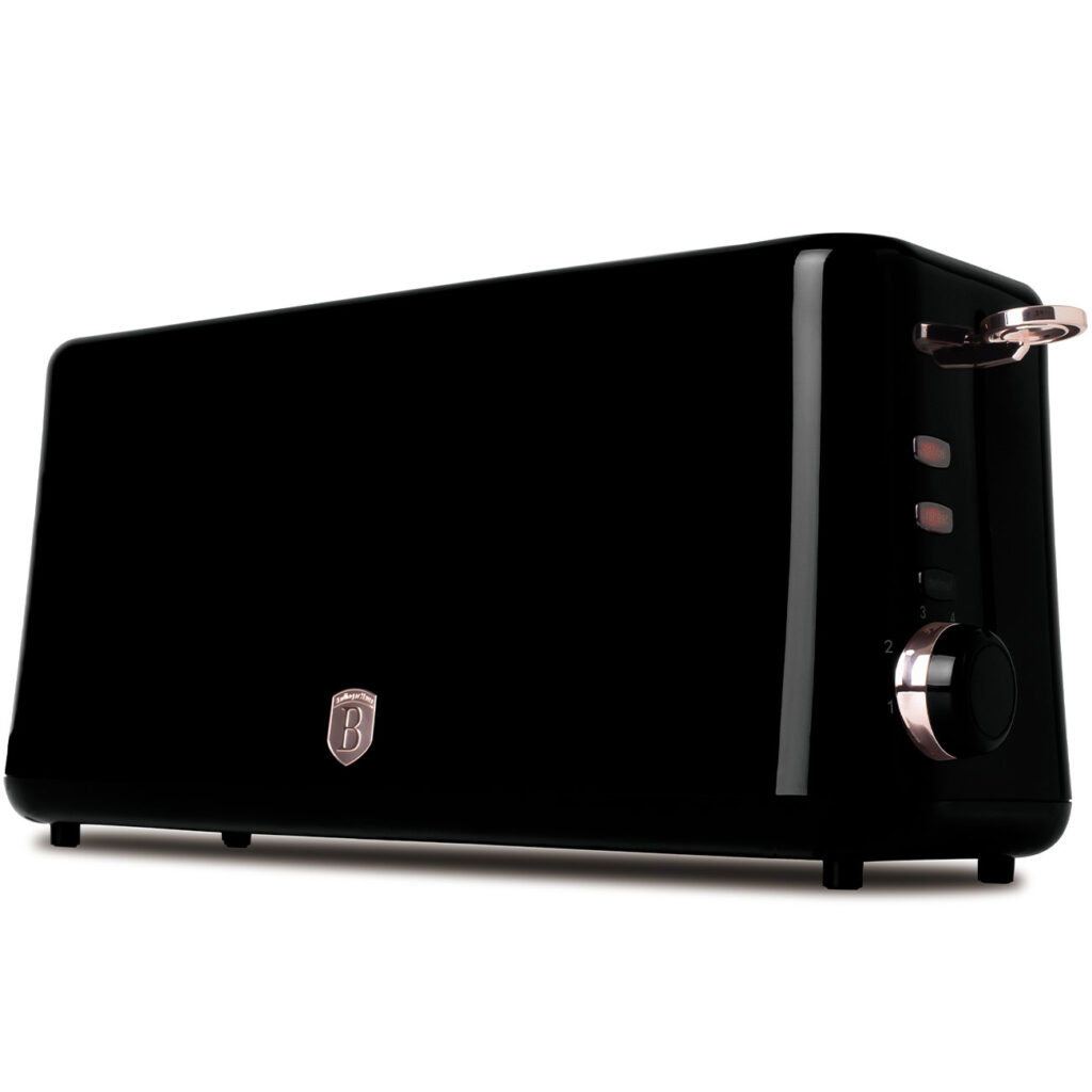 Langschlitztoaster, 6 Röststufen, 980 W, schwarz-roségold