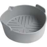 Silikonform für Heissluftfritteuse, grau, Ø 19 x H 6 cm