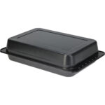 Auflaufform mit Deckel, rechteckig, Metall, 52 x 26 cm